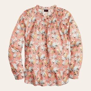 J.Crew Liberty Josephine Floral Ruffle Popover Top